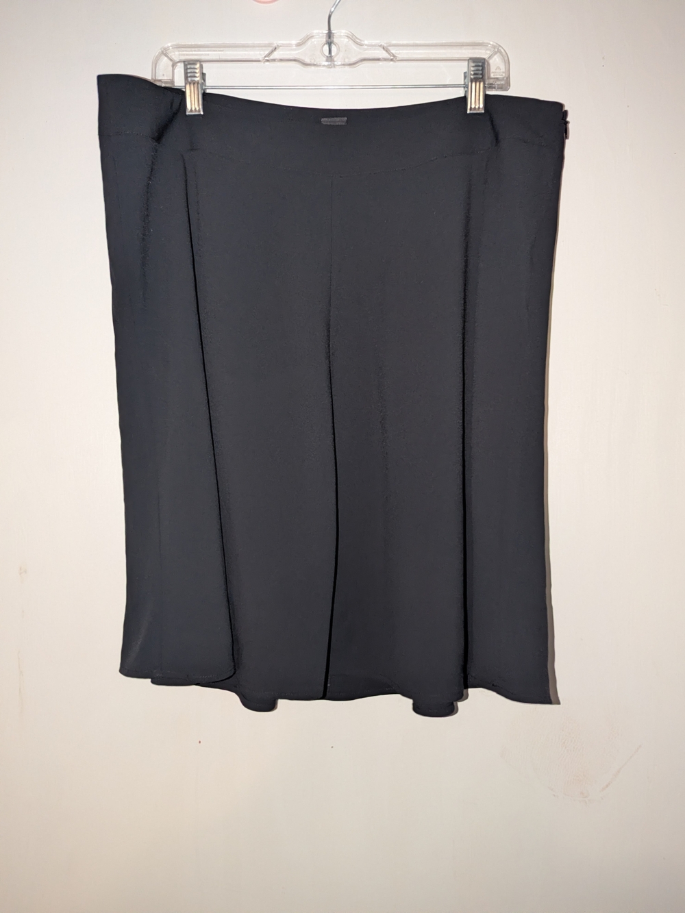 Lane Bryant Black A-Line Lined Midi Skirt Size 16